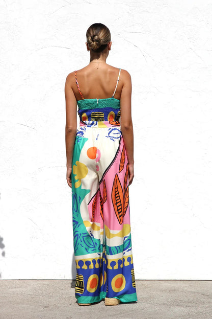Knotted Straps Wide-Leg Jumpsuit