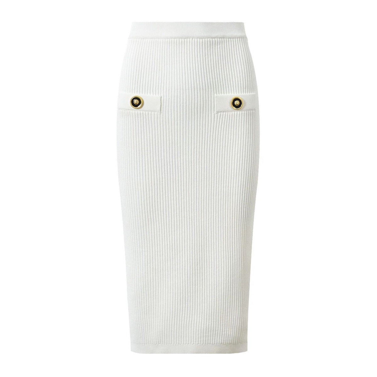 Knitted Cardigan and Skirt Set S White skirt