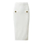 Knitted Cardigan and Skirt Set S White skirt