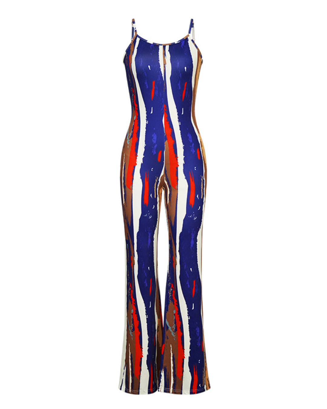 Printed Suspender Jumpsuit   