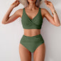 Bikini Women Sexy Split Swimsuit High Waist Swimsuit Outfit Bikini S Army Green