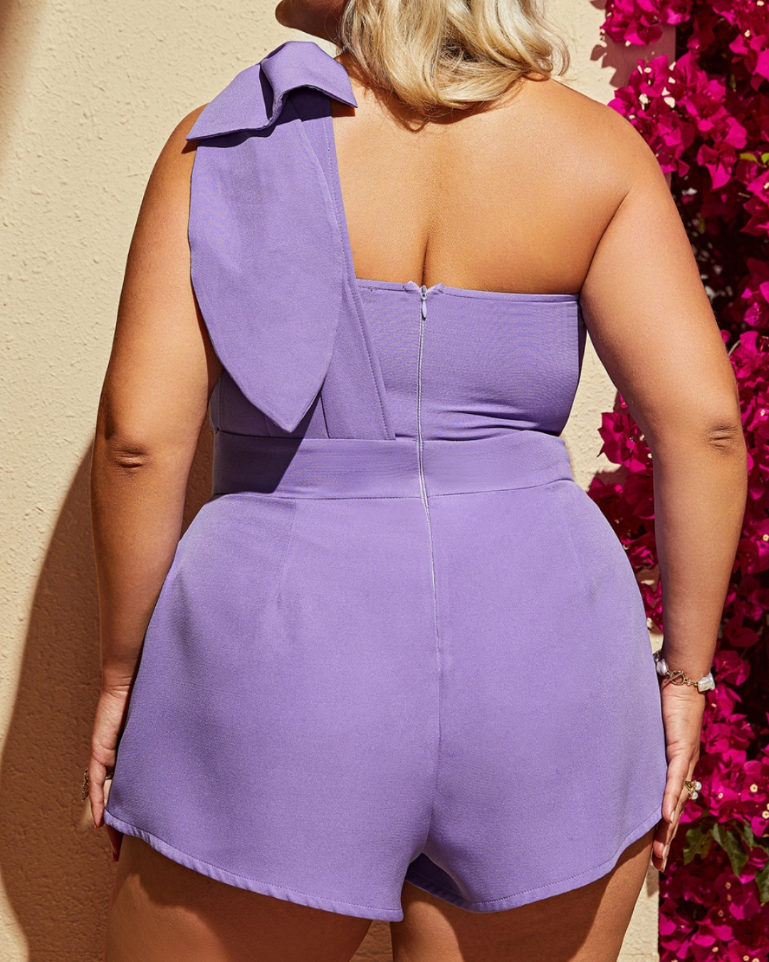 Plus Size One Shoulder Jumpsuit   