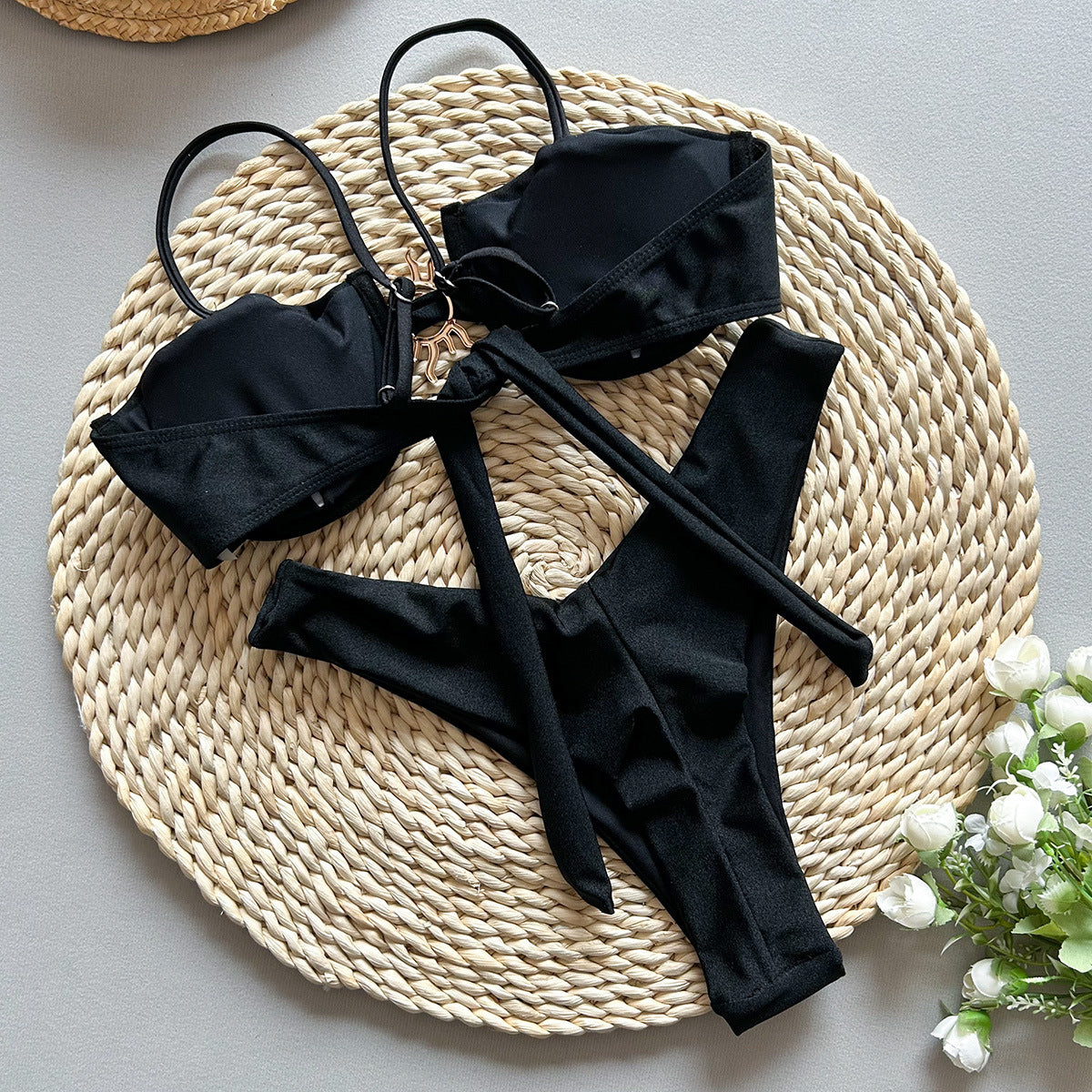 Bikini Sexy Bikini Solid Color Push up Split Women Swimsuit Swimsuit Women