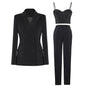 Three-Piece Blazer Set For Women S Black