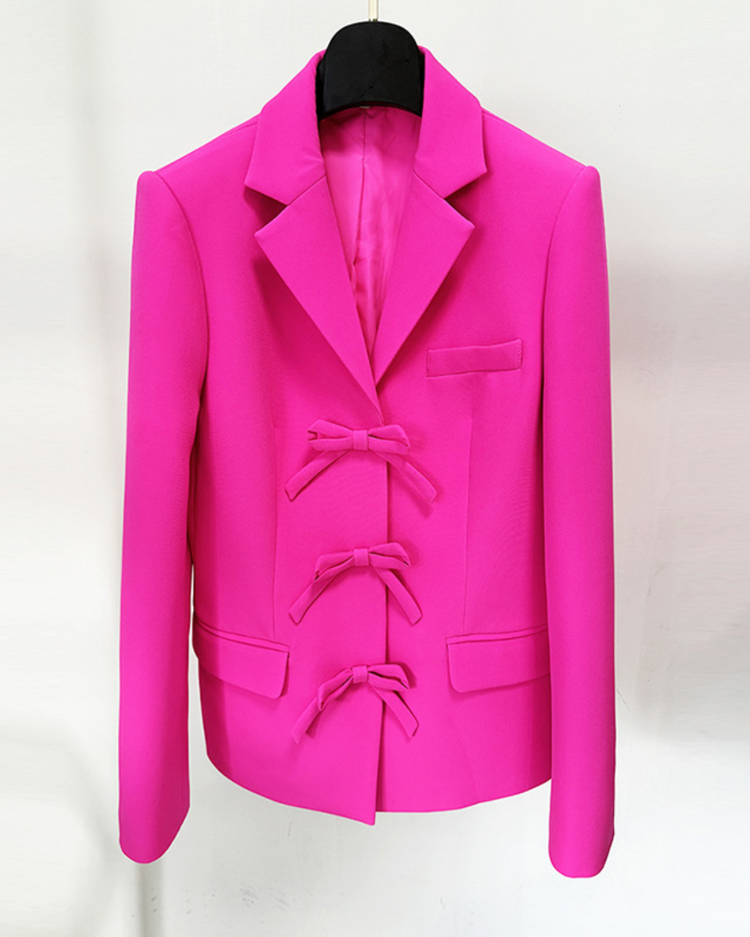Star Fluorescent Tube Top Blazer Dress Pink Coat S 