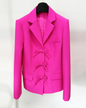 Star Fluorescent Tube Top Blazer Dress Pink Coat S 