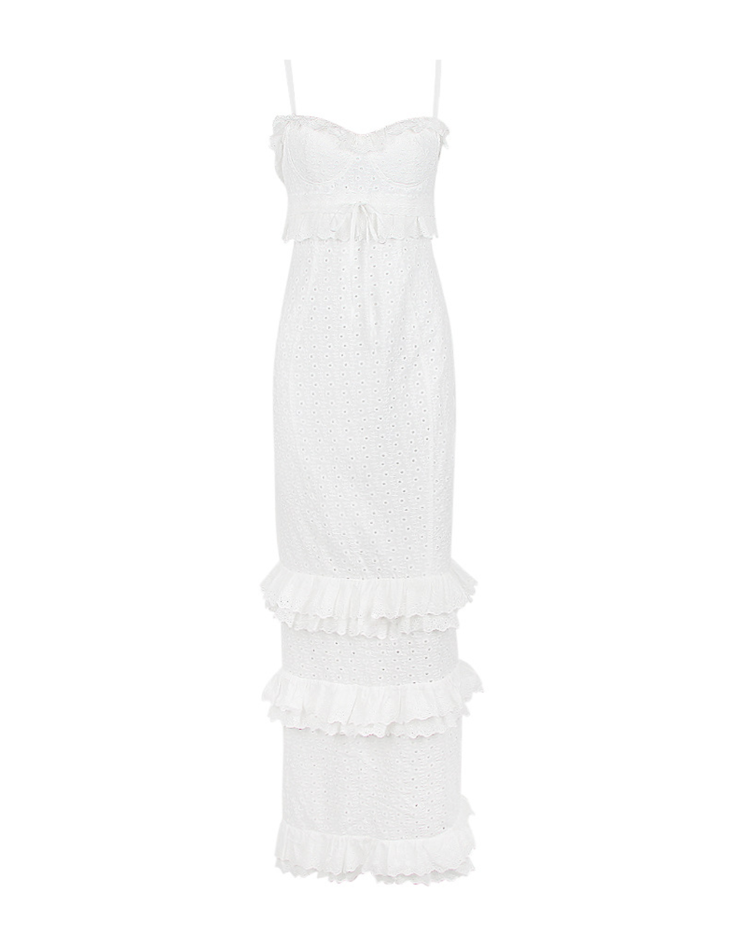 White Crocheted French Dress   