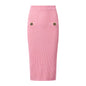 Knitted Cardigan and Skirt Set S Pink Skirt