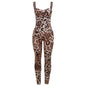 Leopard print high waist jumpsuit S Leopard