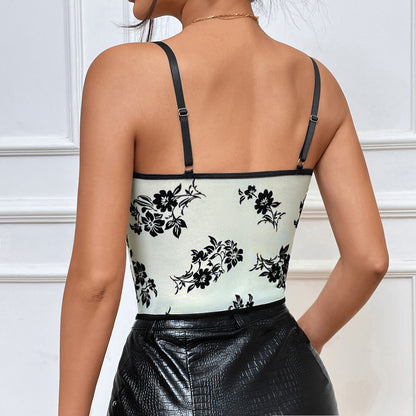 Sexy Deep V Plunge Neck Low Cut Steel Ring Boning Corset