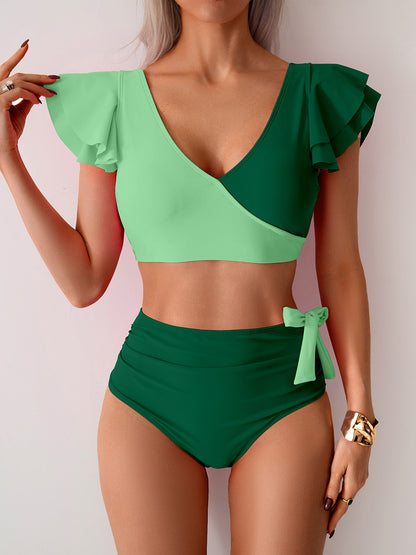 Bikini Split Swimsuit Women High Waist Swimming Trunks Bikini Swimsuit