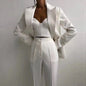 Three-Piece Blazer Set For Women S White