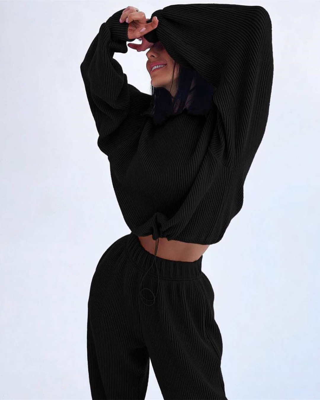 Corduroy Pullover Two-Piece Set   