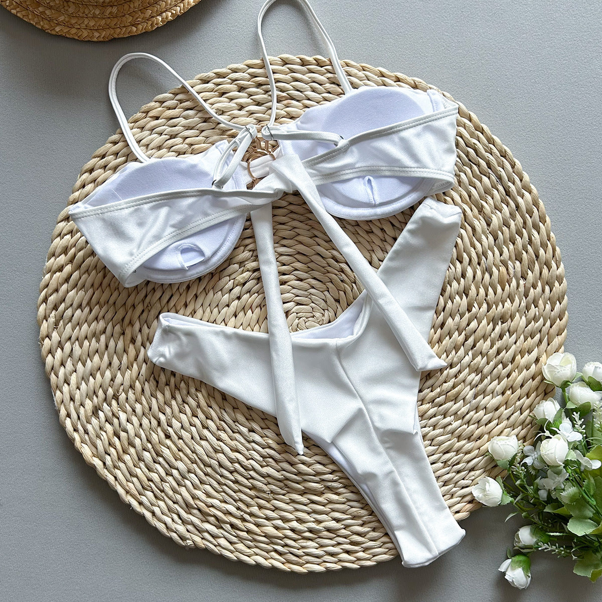 Bikini Sexy Bikini Solid Color Push up Split Women Swimsuit Swimsuit Women