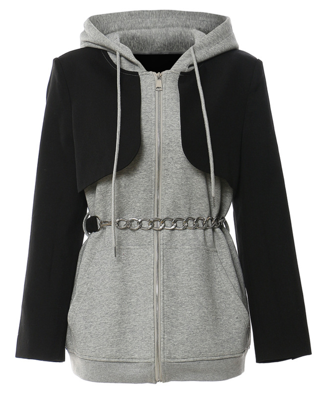 Splicing Chain Hoodie Sweater   