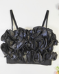 Ruffled Spaghetti Straps Corset 34/75B Black 