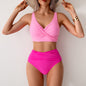Bikini Women Sexy Split Swimsuit High Waist Swimsuit Outfit Bikini S Pink