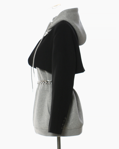 Splicing Chain Hoodie Sweater   