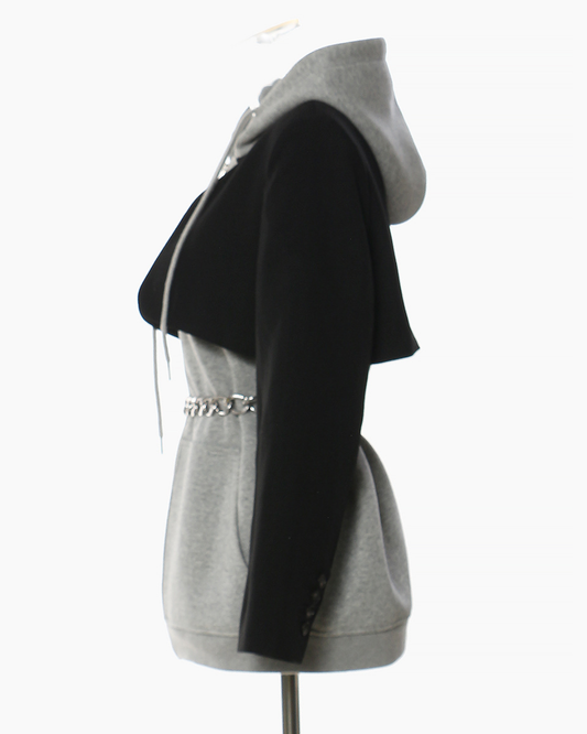 Splicing Chain Hoodie Sweater   