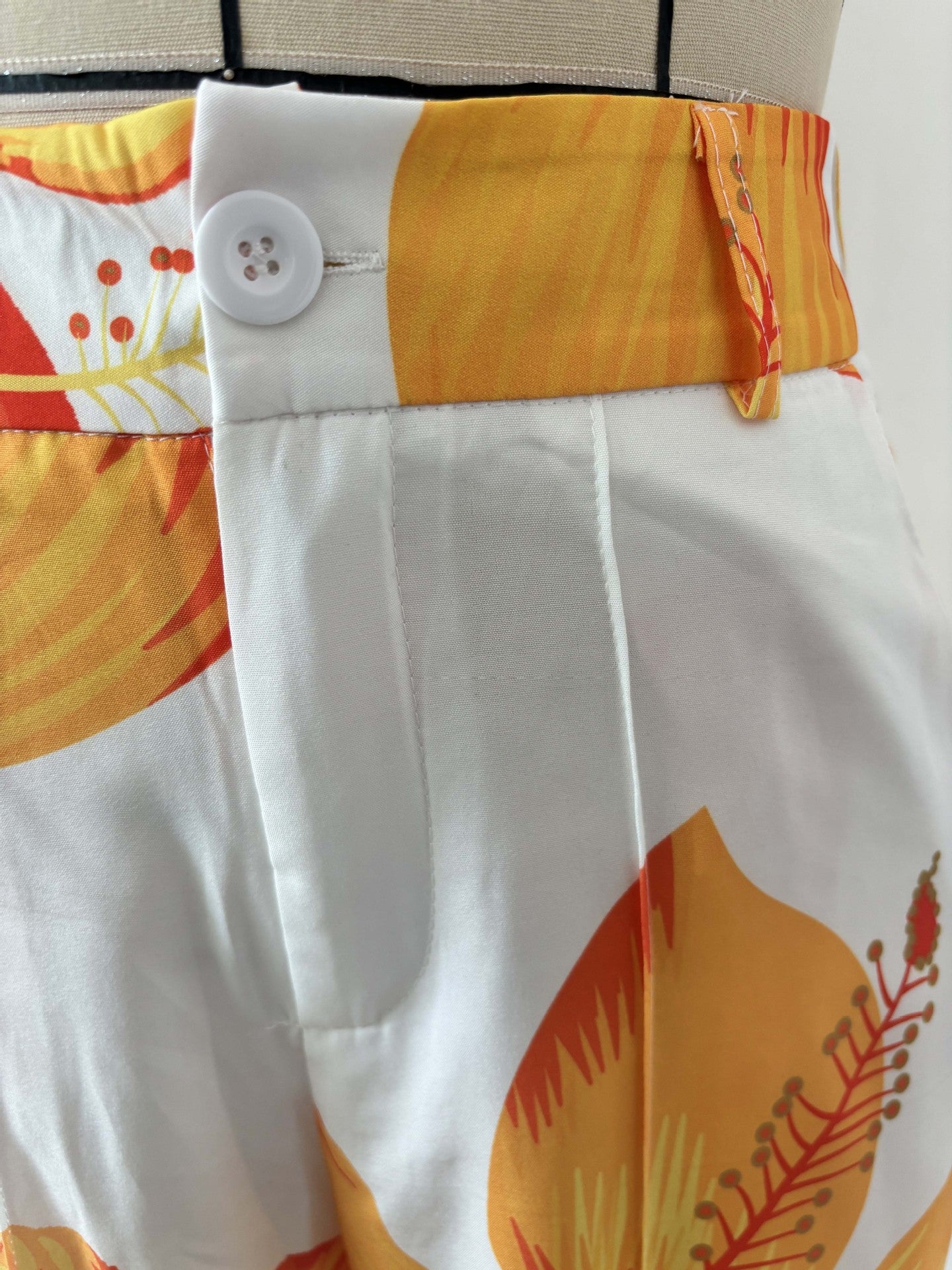 Printed shirt and wide leg casual set