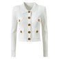 Knitted Cardigan and Skirt Set S White Coat