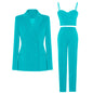 Three-Piece Blazer Set For Women S skyblue