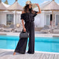 Flattering Off-Shoulder Jumpsuit S Black