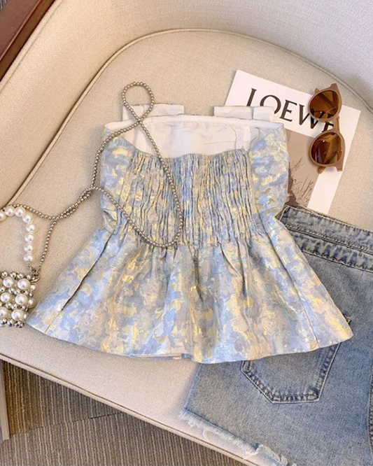 Sleeveless Crop Top Vest   