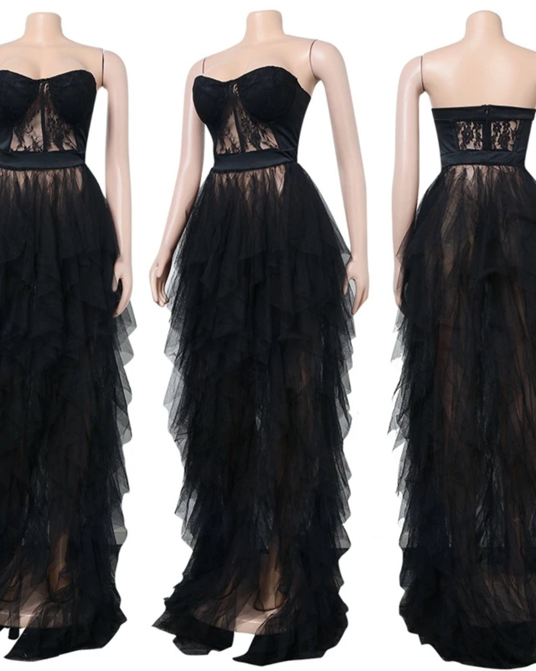 Mesh Corset Lace Dress   