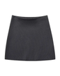 V-Neck Cardigan and High Waist Mini Skirts Black Skirt L 