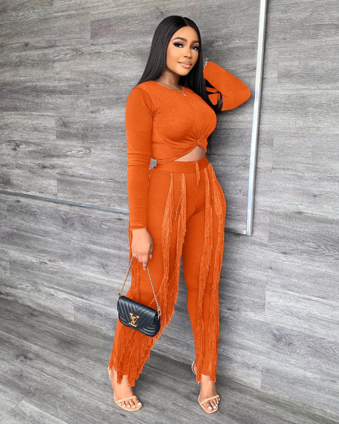 Tassel Knitted Two Piece Set   