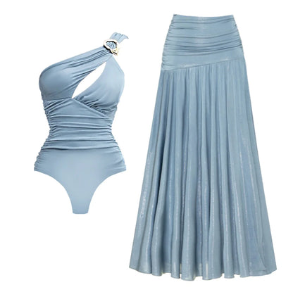Sexy Belted Blouse Swimsuit Bikini Set set3 S