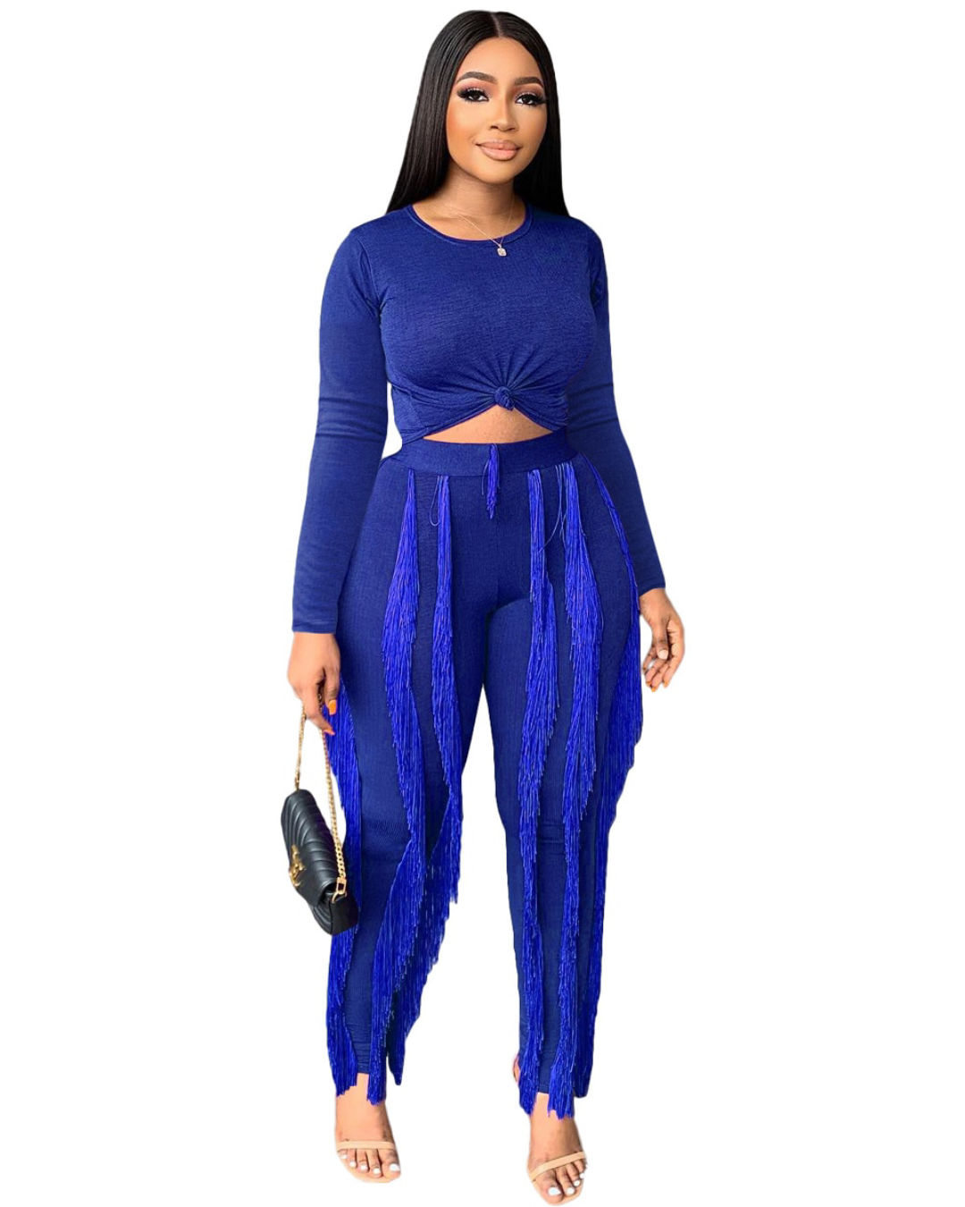 Tassel Knitted Two Piece Set   