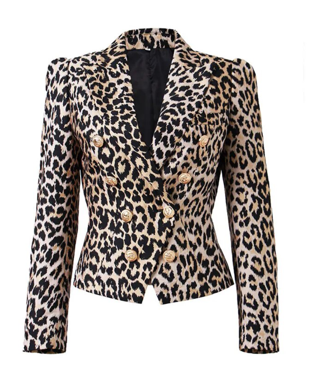 Slim Fit Jacquard Leopard Blazer Leopard S 