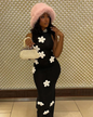 One Piece Backless Maxi Dress Black S 