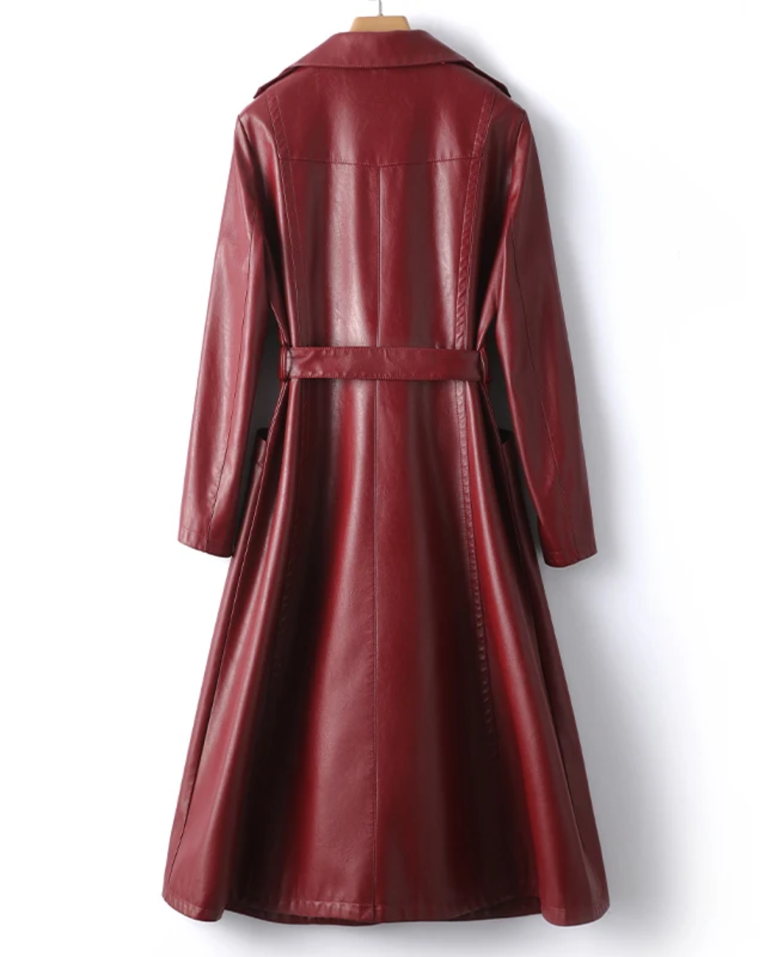 Long Leather Trench Coats   