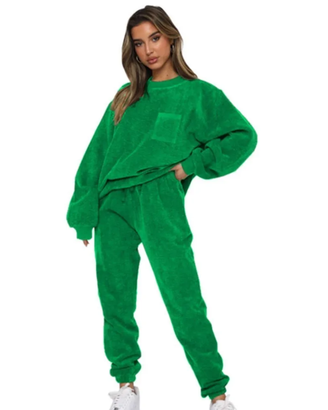 Long Sleeve 2 Piece Set Green S 