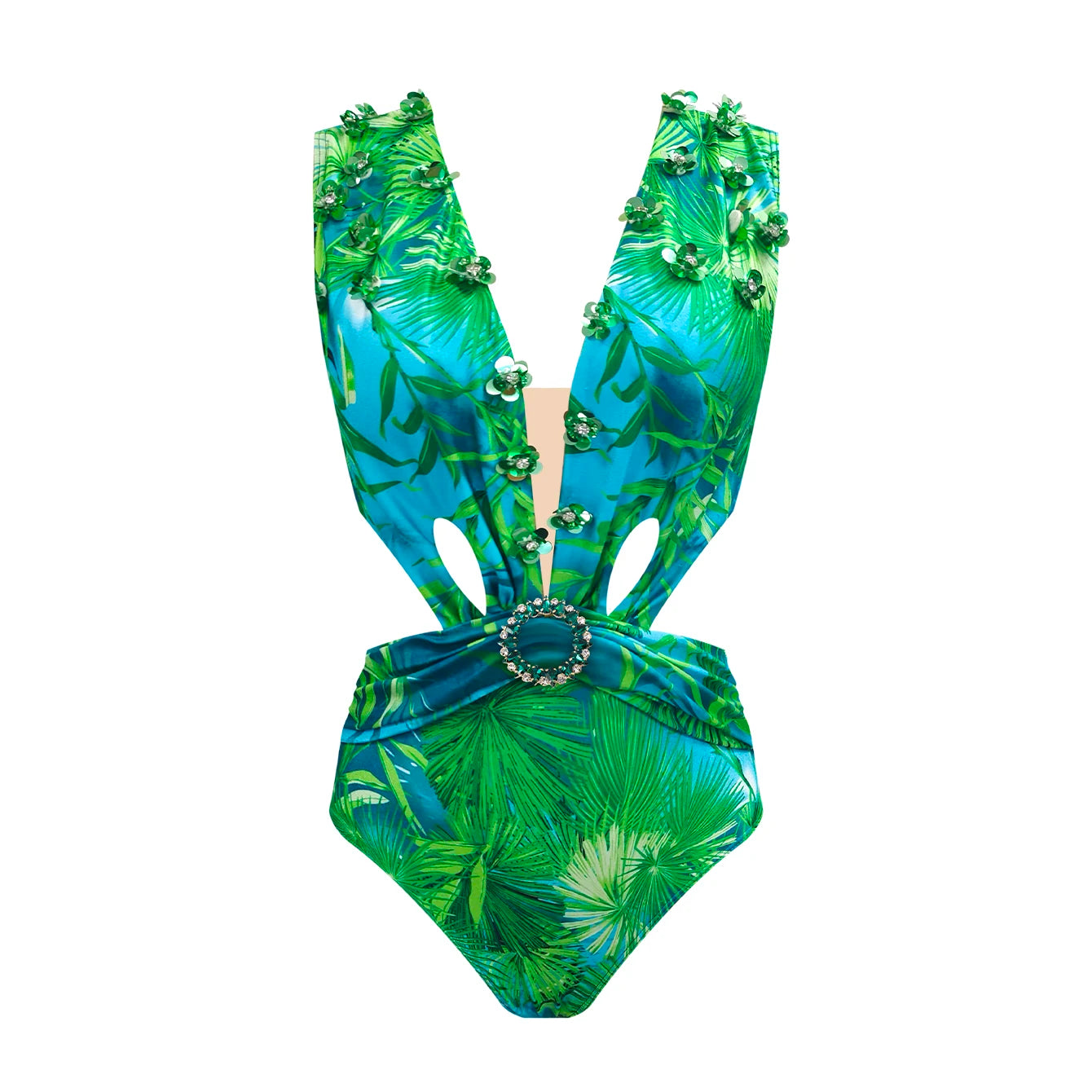 Sexy Printed Brazilian Bikini Set with Skirt