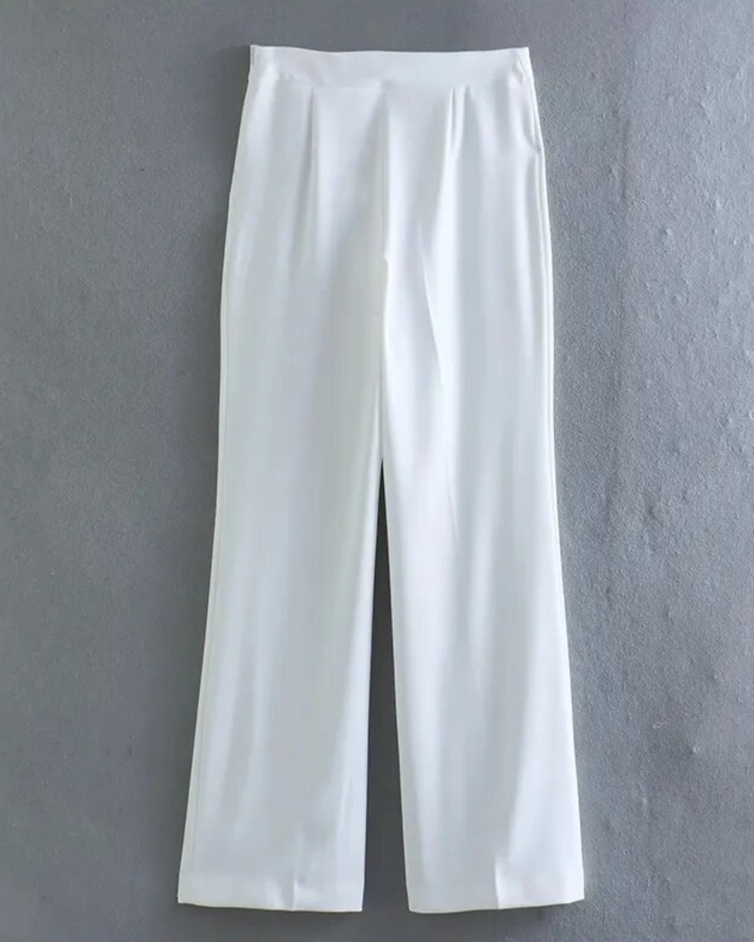 Belted Blazer Top & Pants Set White Pant XS 