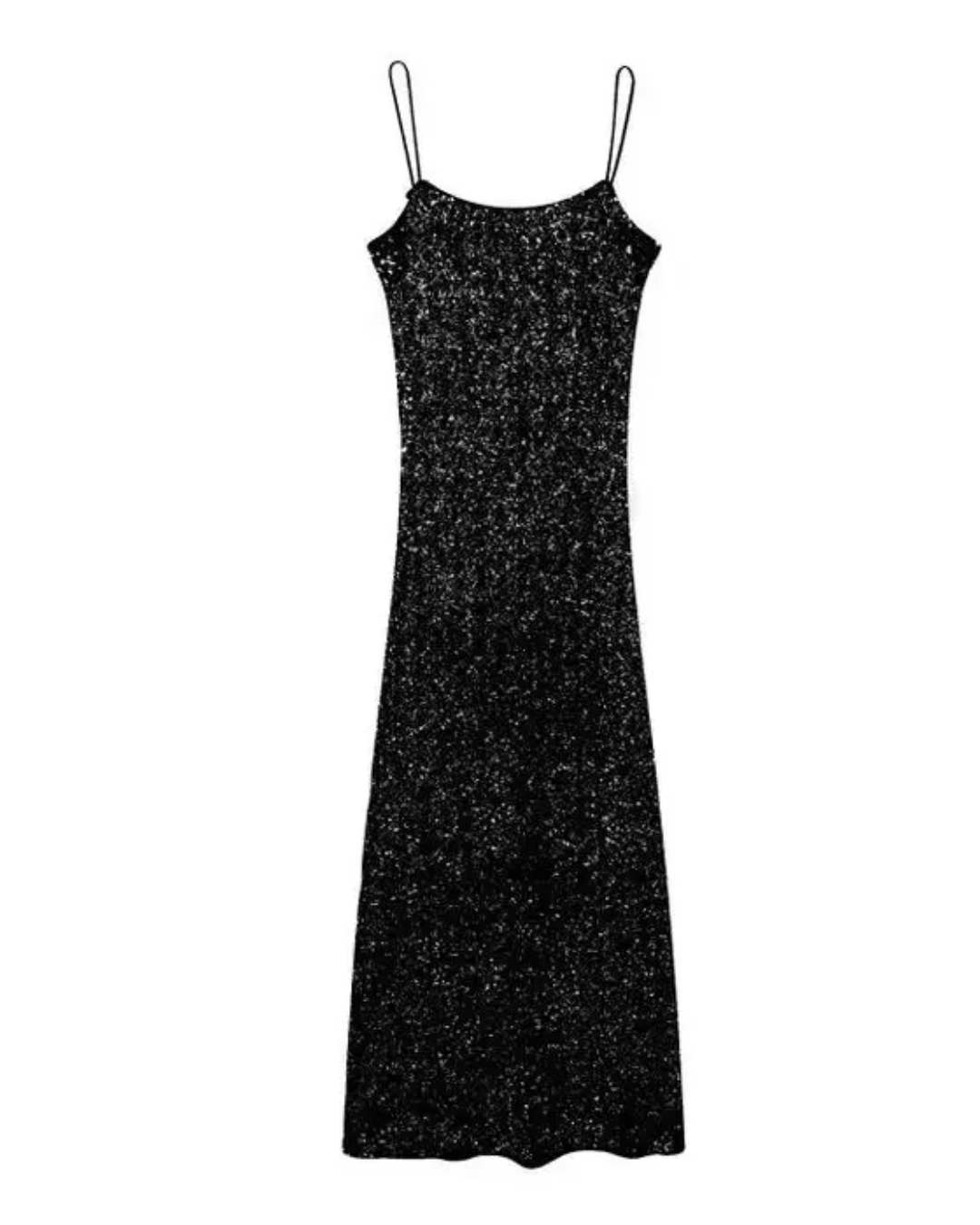 Sequin Backless Stretchy Dress Black XS 