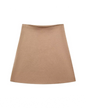 V-Neck Cardigan and High Waist Mini Skirts Brown Skirt M 