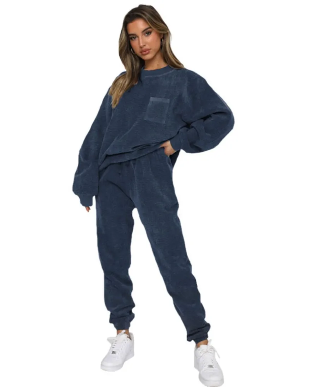 Long Sleeve 2 Piece Set Lake Blue S 