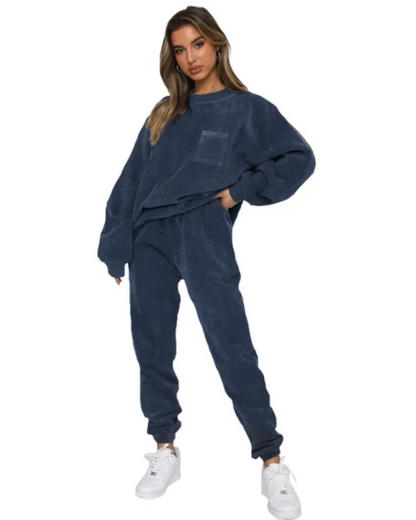 Long Sleeve 2 Piece Set Lake Blue S 