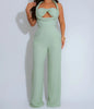 Luxe Braided Halter Jumpsuit green XXL