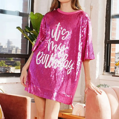 Glitter Sequin it’s my Birthday Dress