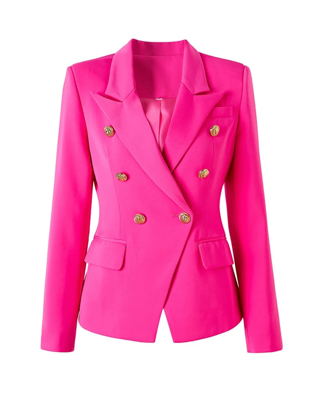 Hot Pink Chic Blazer Fuchsia L 