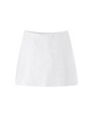 V-Neck Cardigan and High Waist Mini Skirts White Skirt M 