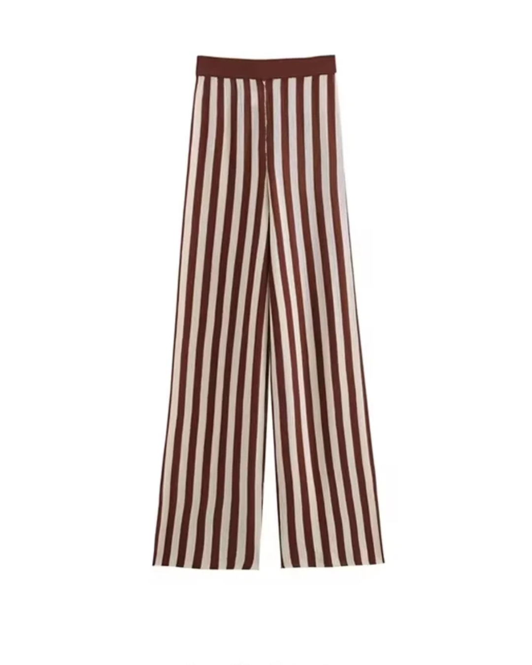 Cropped Knit Waistcoat And High Waist Pants Pant S 