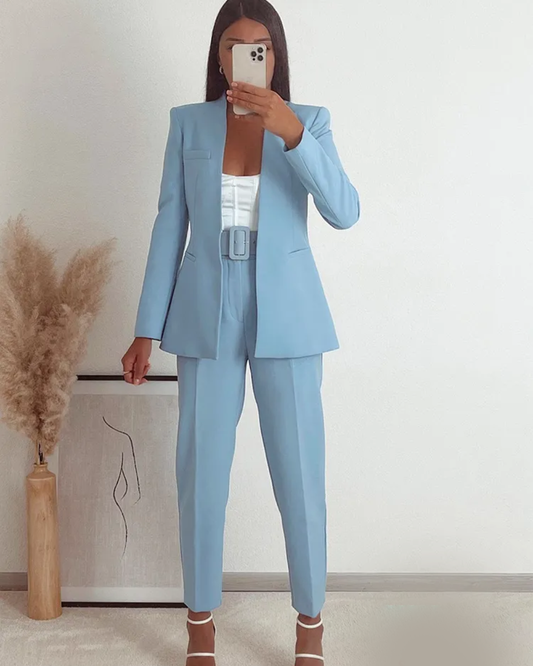 Light Blue Blazer Suit   