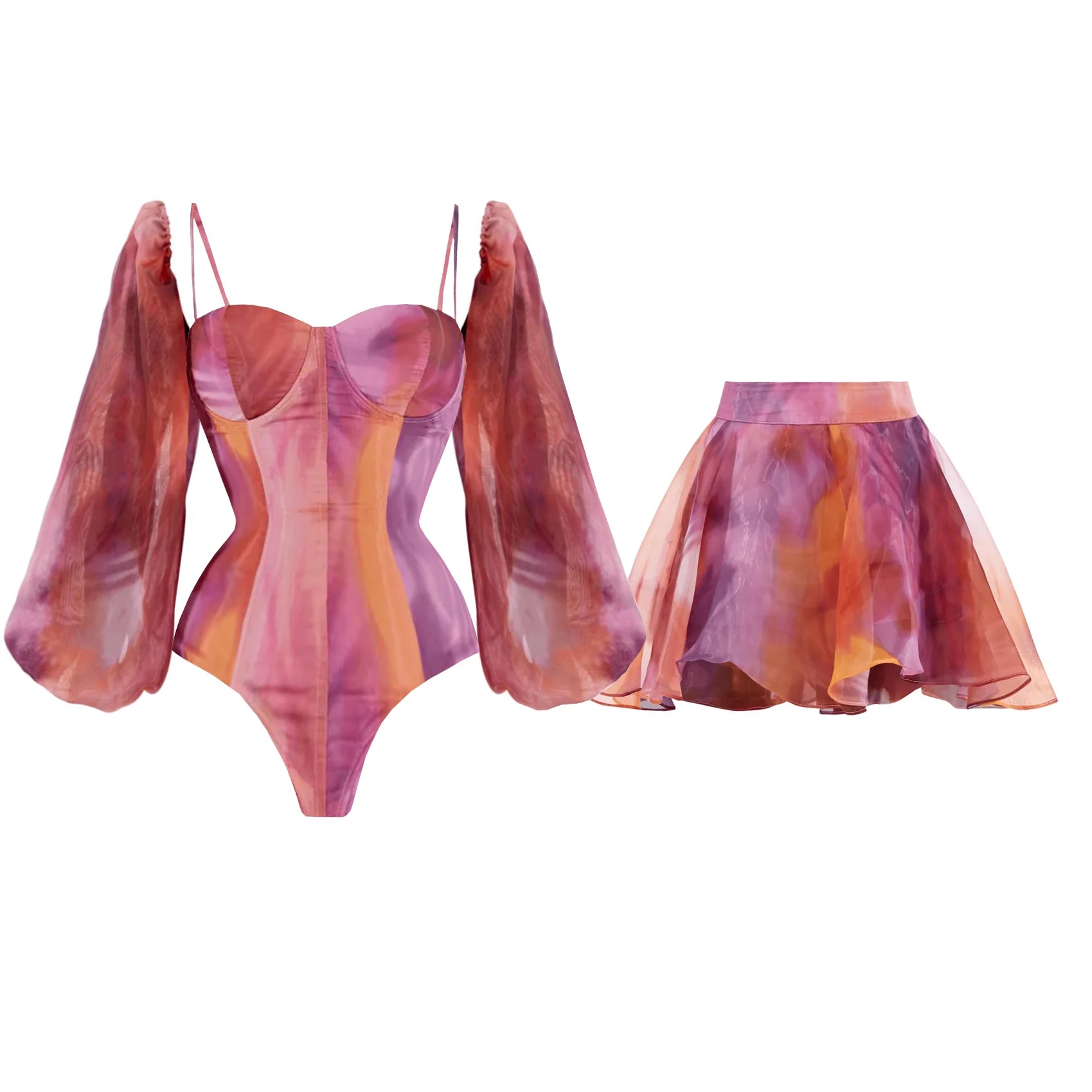 Floral Push-Up Bikini Sexy Cutout set1 M